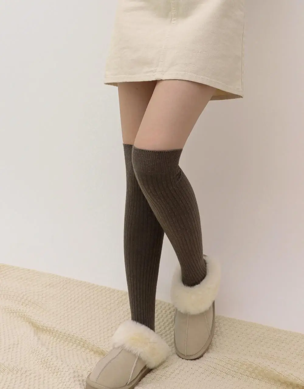 [류혜영 PICK] 마른파이브 넉넉 소프트 웜 골지 니삭스 5colors (블랙/차콜/그레이/베이지/아이보리)(숏,롱) 상세페이지 36
